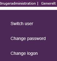 5 Ændring af password, bruger eller to-faktor opsætning Figur 8: User Settings Hvis du på et tidspunkt har brug for at ændre dit password, bruger eller to-faktor opsætning, skal du gå ind i fanen