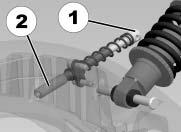 Udløseren består af en fjederophængt bolt (1) og en aflang møtrik (2) med en kærv bagest, hvor der kan