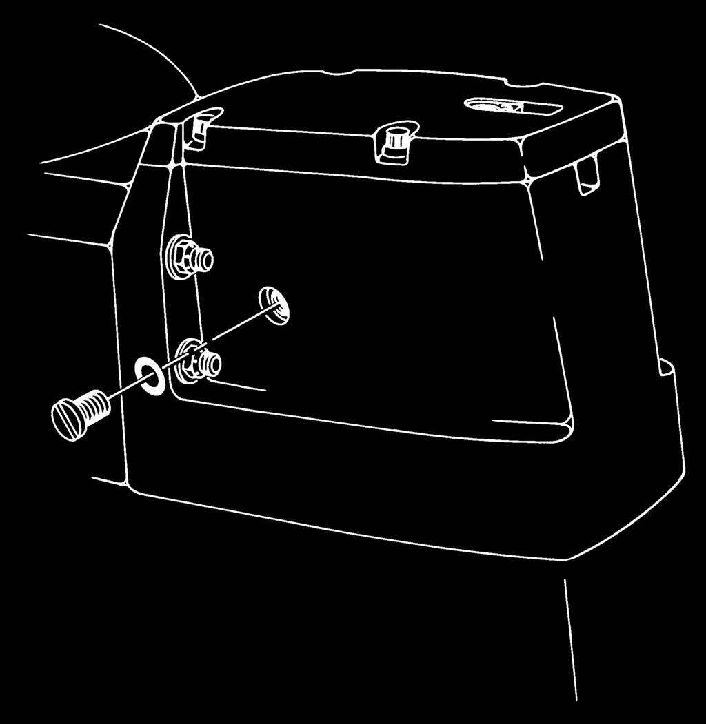 Tøm indholdet over i en egnet eholder. 3. Monter geroliemonitoren på eslget. 4. Trim sterndrevet helt ud, fmonter geroliepåfyldnings- og ftpningsskruen og pkningsskiven, og ftp olien.