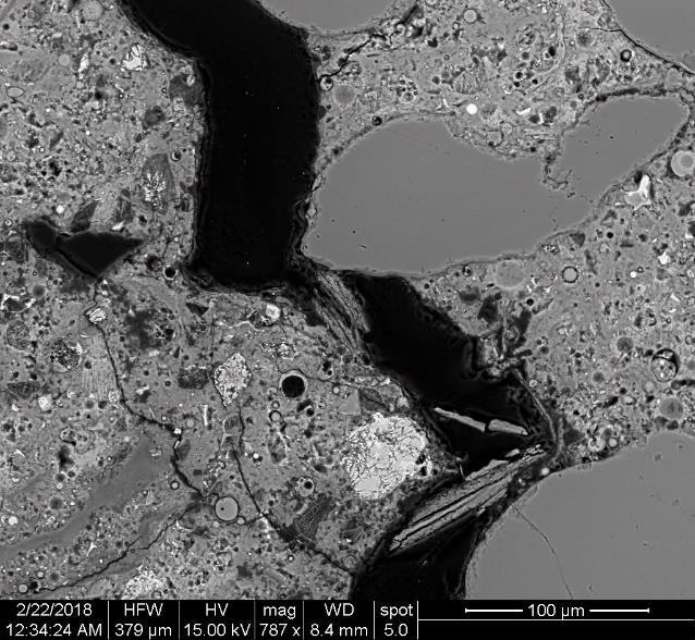 S/Ca Microanalysis: SEM-EDX Object: Concrete Core Project No. 2006146 Sample ID 2 Lab ID: 8075-2 Position: 85-130mm 25.