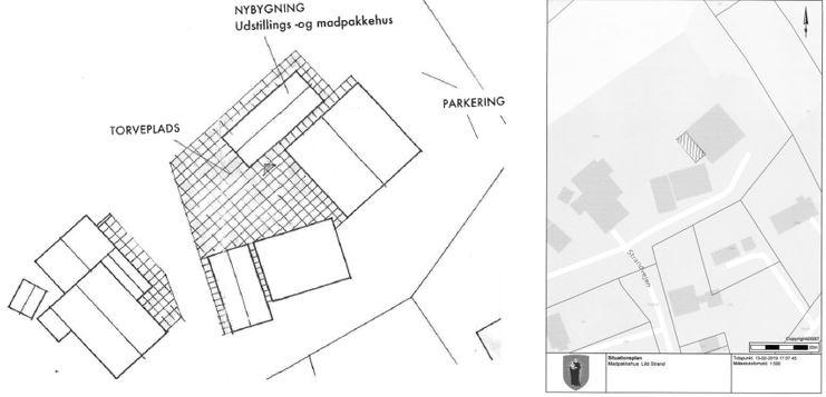 Masterplan 2018-2030 Til venstre: Oprindeligt projekt/idéskitse til situationsplan af landingsplads udbygget med udstillings-/madpakkehus samt torveplads.