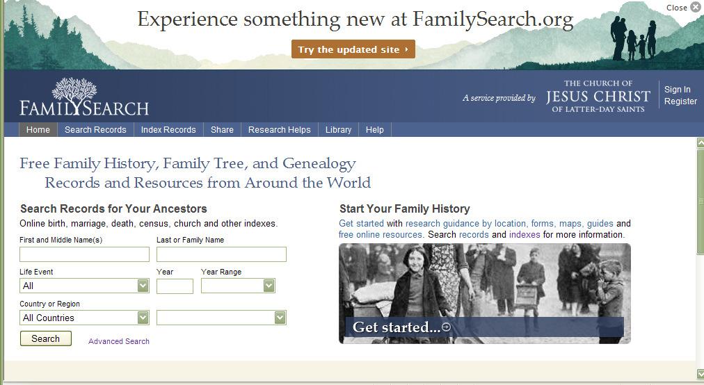1 Mormonkirkens store database. http://www.familysearch.org Af A.M. Krogh-Thomsen. 8. November 2011. Ny. udgave!