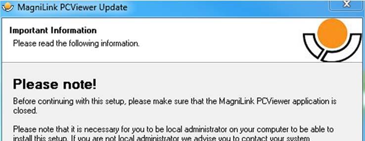 Sørg for at lukke MagniLink