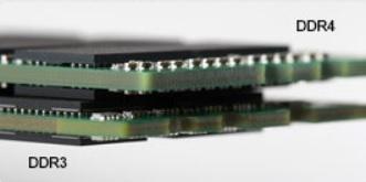 Figur 2. Forskel i tykkelse Buet kant DDR4-moduler har en buet kant til at hjælpe med indsættelsen og lette trykket på PCB'en under hukommelsesinstallation. Figur 3.