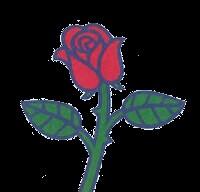 naturen (en plante) og kulturliv (skønheden). Historisk set stammer den røde rose fra halvfjerdserne, hvor de danske socialdemokrater "annekterede" det franske socialistpartis bomærke.