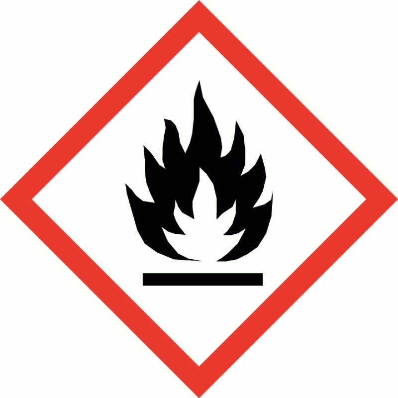Piktogram Signalord Faresætninger Forholdsregler ved brug Supplerende mærkningselementer Fare H222 Yderst brandfarlig aerosol. H229 Beholder under tryk. Kan sprænges ved opvarmning.