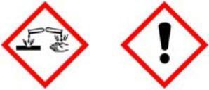 2.2. Mærkningselementer Mærkning - (EF) Nr. 1272/2008 [CLP/GHS] GHS05 GHS07! Signalord Fare Farehenvisninger H315 H317 H318 H335 Forårsager hudirritation. Kan forårsage allergisk hudreaktion.