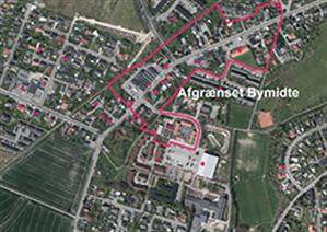 Iflg. Retningslinierne i kommuneplanen vedr. Butikker er der afgrænset en bymidte i Klarup som vist på modstående kort med rød.