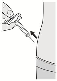 Trin 12: Bortskaf Bortskaf injektionssprøjten og kanylehætten i en beholder til skarpe