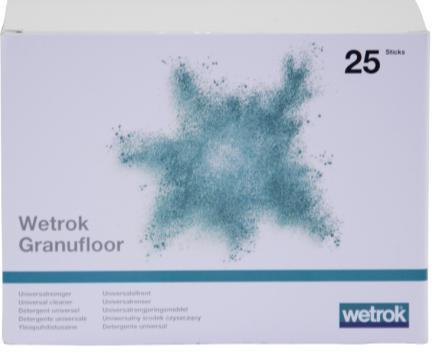 Wetrok Granufloor Produktdatablad Rengøringsmiddel til daglig rengøring af gulve Dine fordele: Innovativ, meget godt fugtende rengøringsmiddel i granulatform.