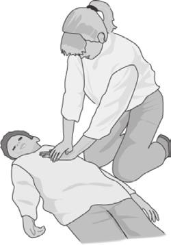 Trin 5: Levere et stød Trin 5: Levere et stød Når AED'en giver stemmemeddelelsen... "Gør klar til at afgive stød Hold afstand fra patienten. Skal du... Sørge for, at ingen rører patienten.