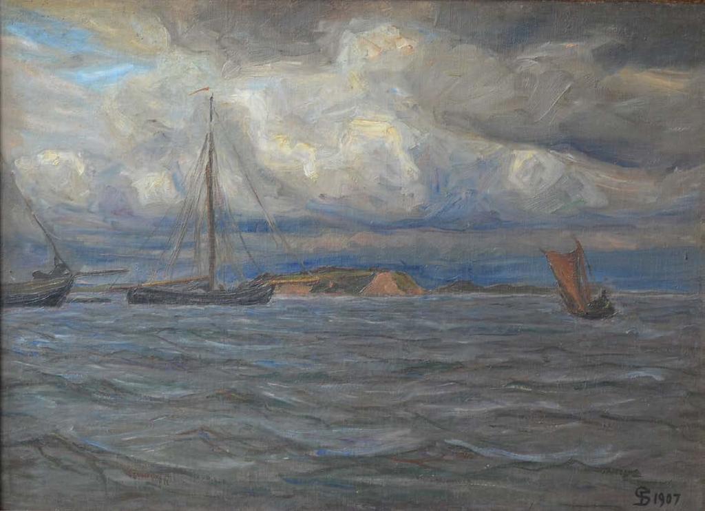 16 x 22 cm Korshavn. 1907. Olie på lærred.