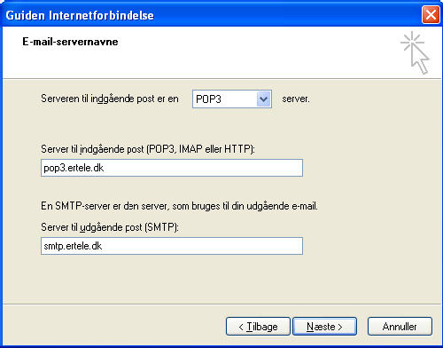 dk. I feltet Server til udgående post (SMTP) indtastes: mail.fiberflex.