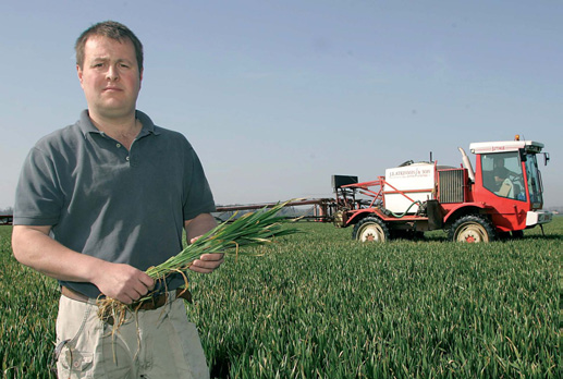 Meget højere input - og output Ben Atkinson i Lincolnshire, England, driver 2.400 hektar, hvor der bruges langt mere gødning og planteværn end i Danmark og det giver en noget større høst.