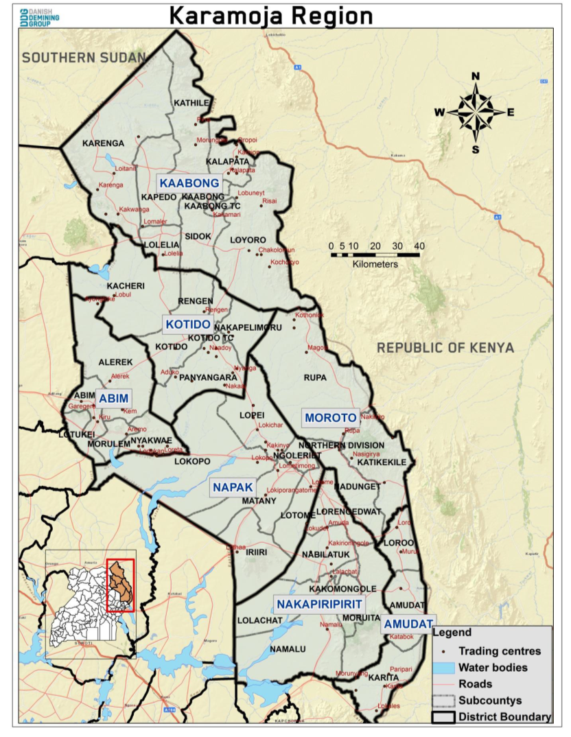 Baggrund Karamoja er en grænseregion, der ligger mellem Uganda, Kenya og Sydsudan.