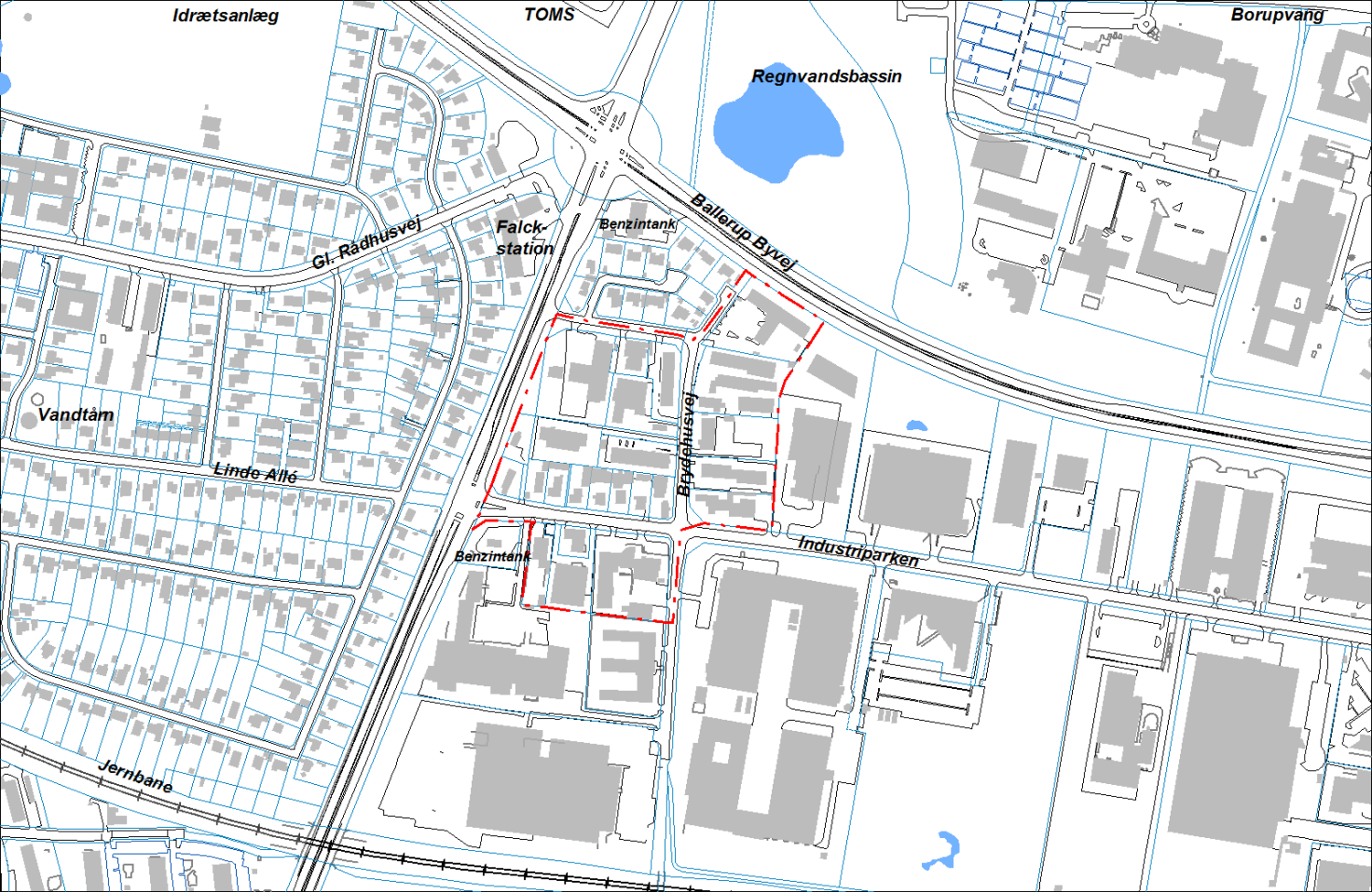 LOKALPLANREDEGØRELSE Lokalplanens område Lokalplanområdet er beliggende i bydelen Lautrupgård ved Industriparkens og Brydehusvejs udmunding i Ring 4, i den vestlige ende af det store erhvervsområde,