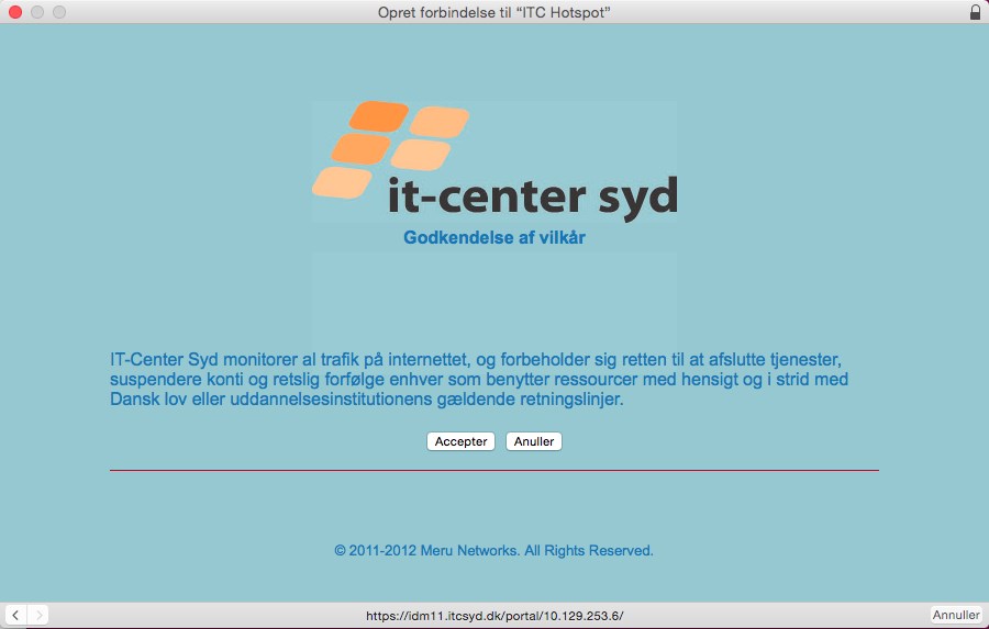Hvordan får jeg min MAC computer på det Trådløse netværk IT-Center Syd har 2 forskellige SSID trådløse net forbindelser.