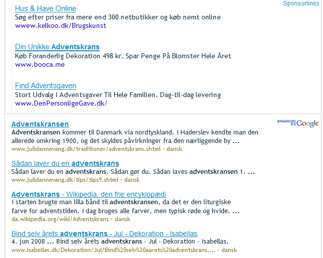 10. Både på ni.dk og på google.dk er der et søgefelt (=en hvid firkant, man kan skrive et eller flere ord i). Ni.dk bruges til at søge firmaer eller personer. Google.dk er den mest brugte søgemaskine.