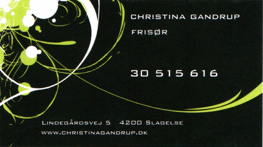 Din mobile frisør i Kongehavecentret Velkommen hos Frisør Christina Gandrup Din personlige og MOBILE