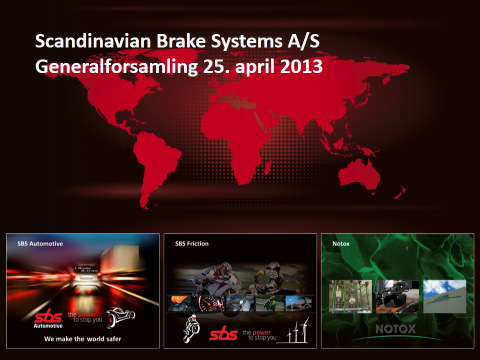 Generalforsamling i Scandinavian Brake Systems A/S 25.