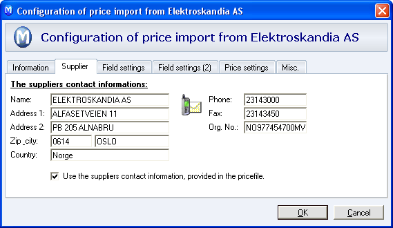 Leverandør pris fil indlæsning Automatiseret produkt og pris import for opdatering. Nuværende antal importformater for forskellige brancher DK (15 stk.) NO ( 3 stk.) SE ( 1 stk.) DE ( 20 stk.