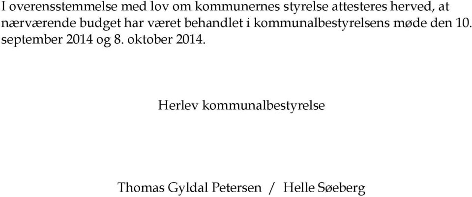 kommunalbestyrelsens møde den 10. september 2014 og 8.