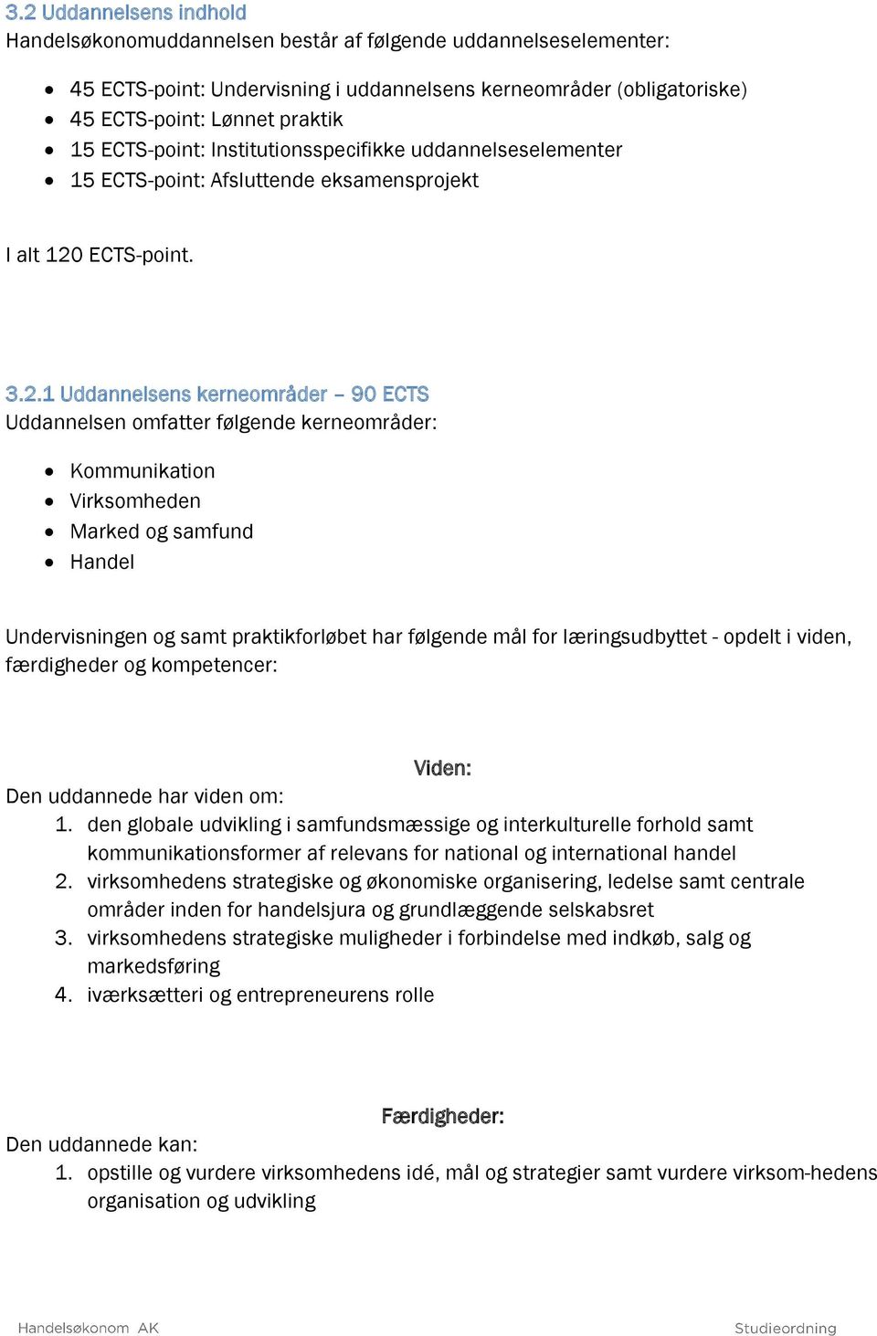 ECTS-point. 3.2.