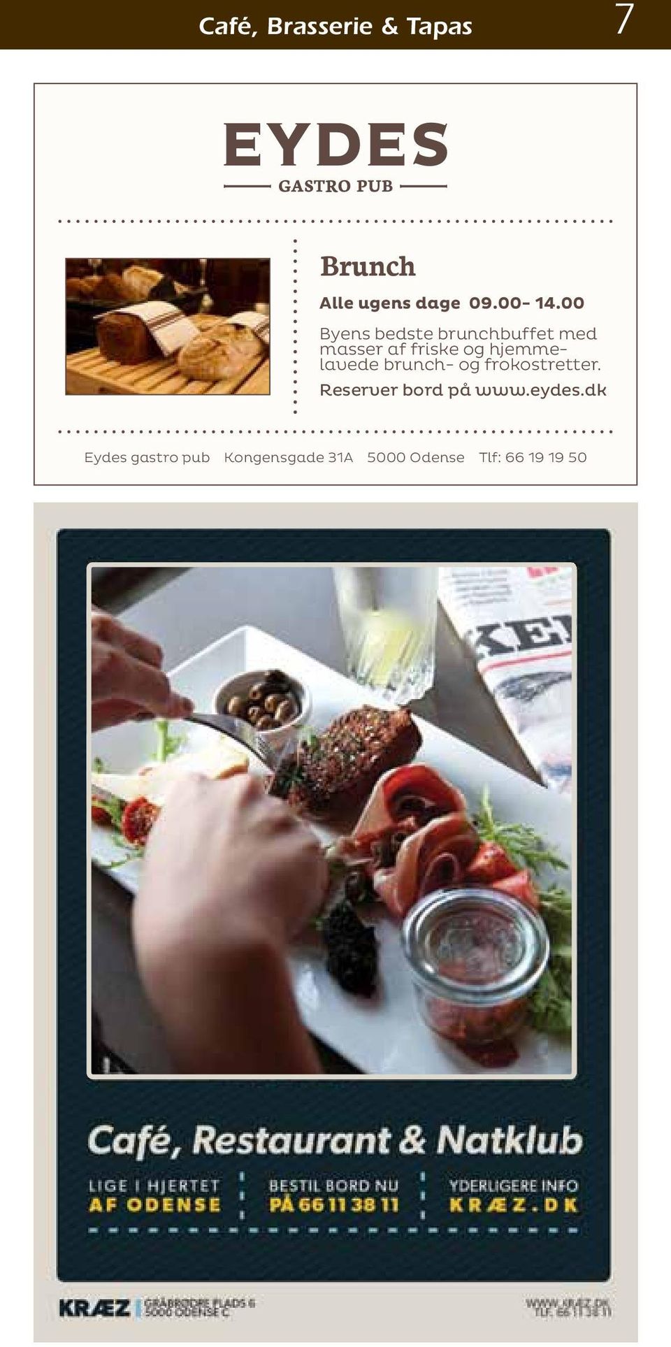 hjemmelavede brunch- og frokostretter. Reserver bord på www.