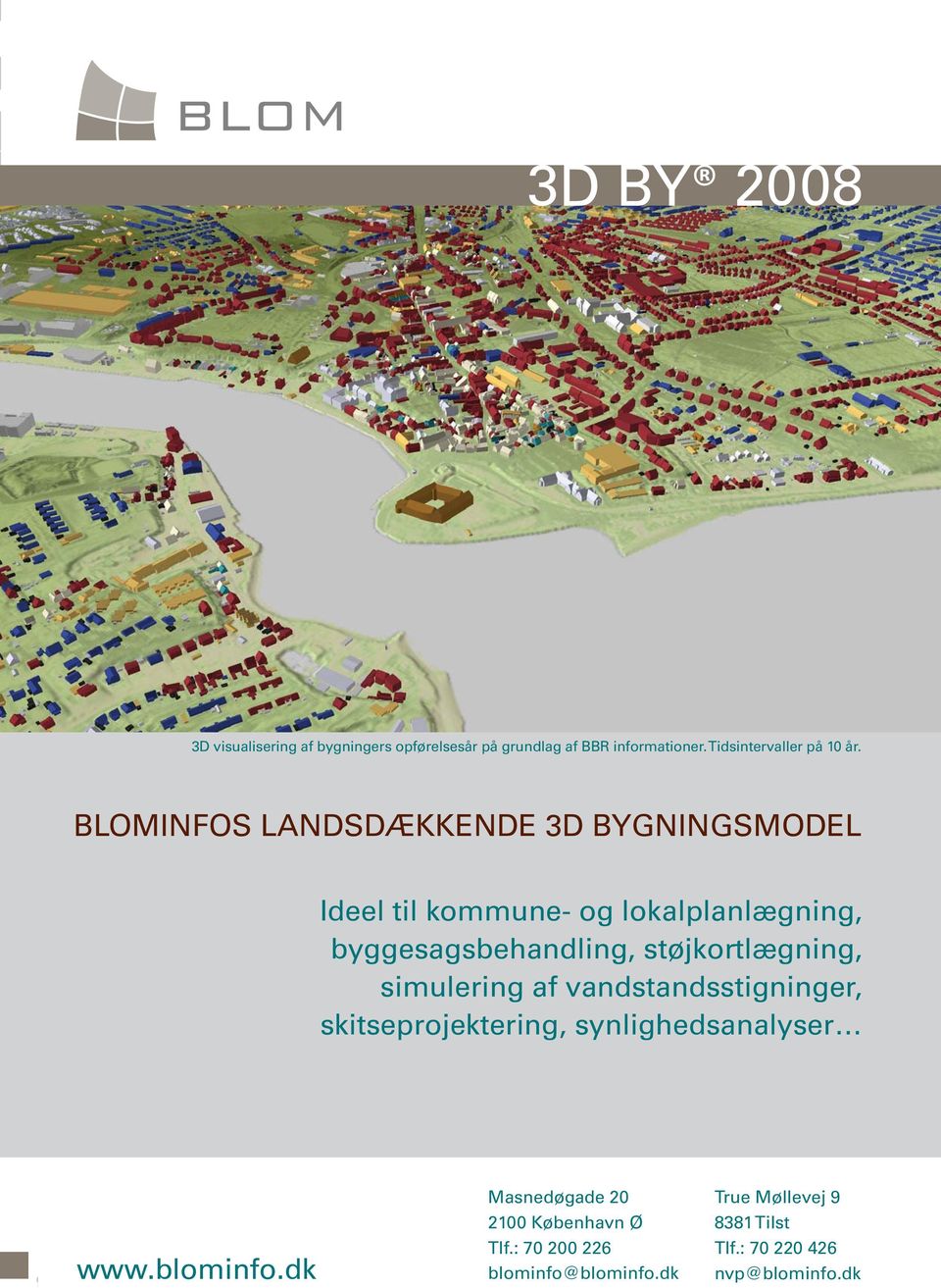 simulering af vandstandsstigninger, skitseprojektering, synlighedsanalyser www.blominfo.dk geoforum.