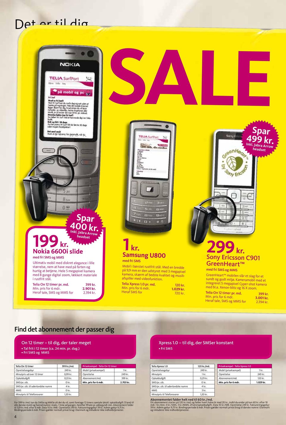 Samsung U800 Sony Ericsson C901 GreenHeart med fri SMS Mobil i børstet rustfrit stål.