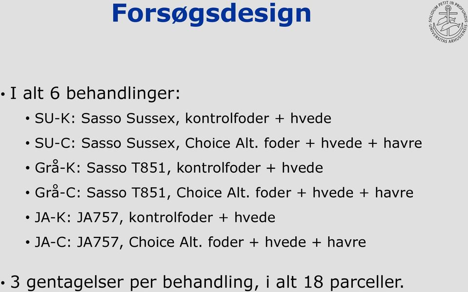foder + hvede + havre Grå-K: Sasso T851, kontrolfoder + hvede Grå-C: Sasso T851, Choice