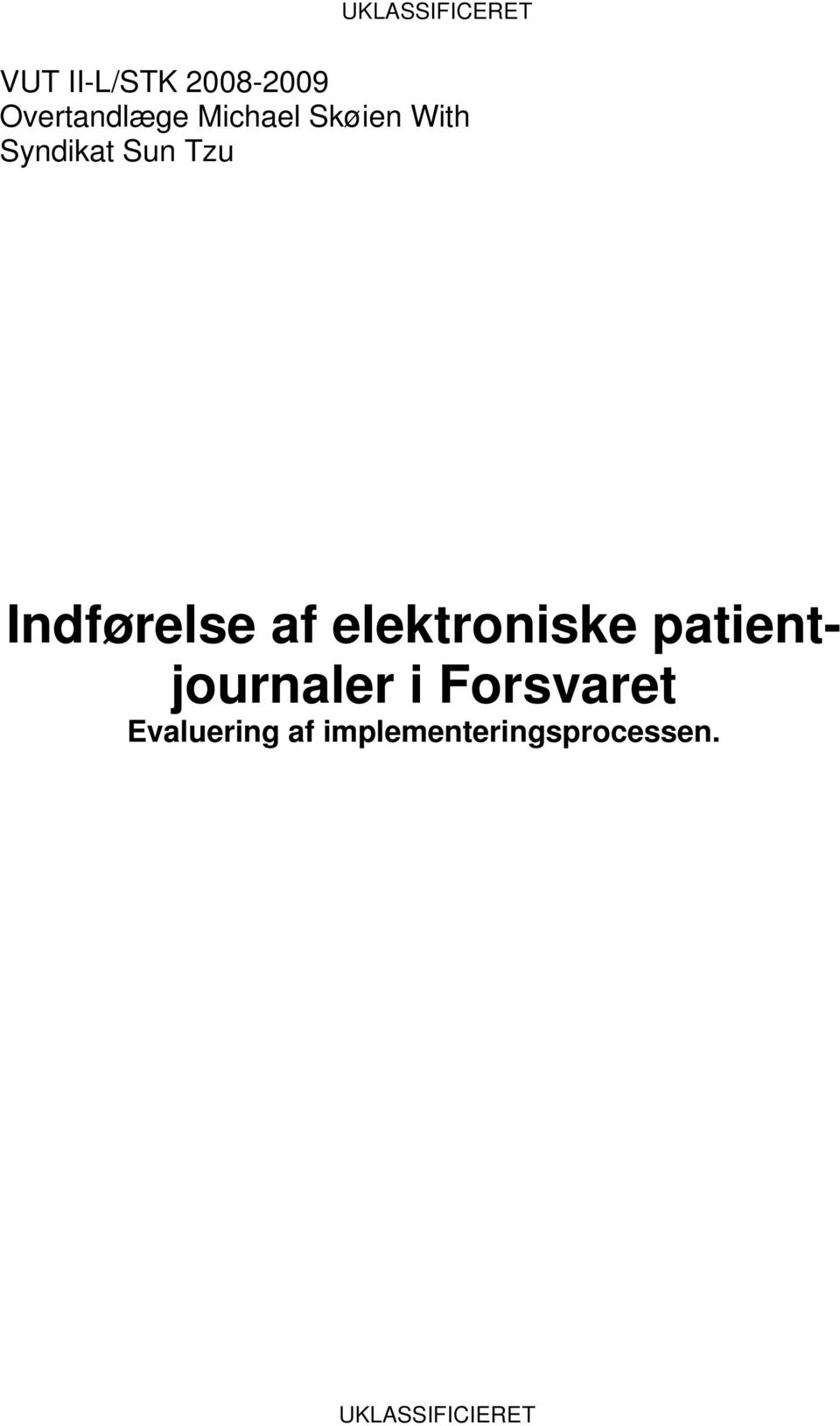 Indførelse af elektroniske patientjournaler i