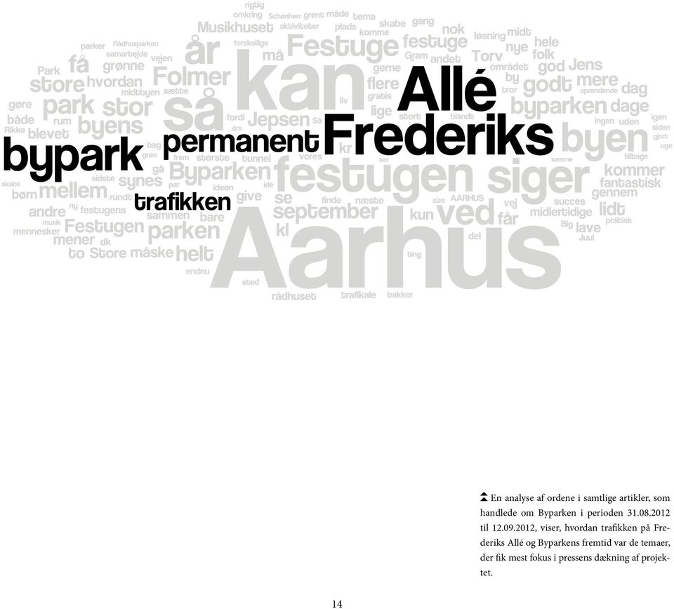 2012, viser, hvordan trafikken på Frederiks Allé og