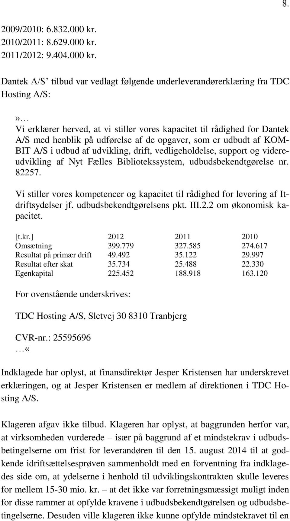 2011/2012: 9.404.000 kr.