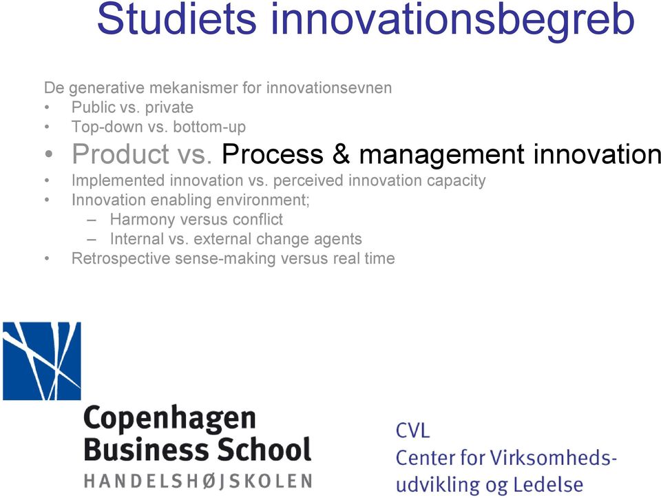 innovation vs.