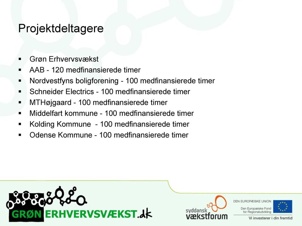 timer MTHøjgaard - 100 medfinansierede timer Middelfart kommune - 100 medfinansierede