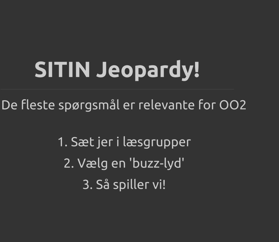 relevante for OO2 1.