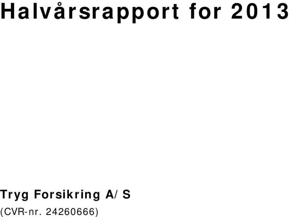 Forsikring A/S