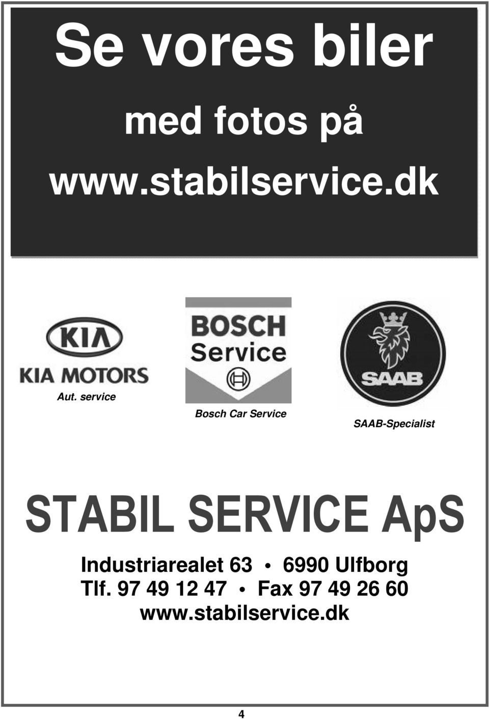 service Bosch Car Service SAAB-Specialist STABIL