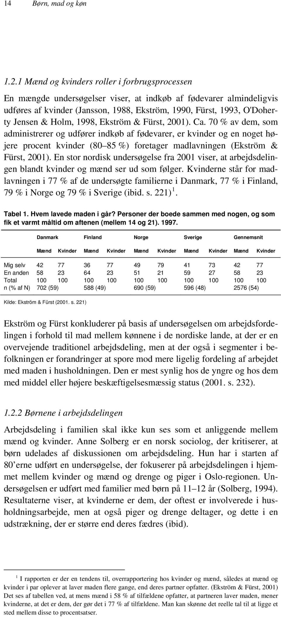Holm, 1998, Ekström & Fürst, 2001). Ca.