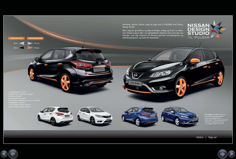 Lad dig inspirere af Nissans geniale farvedesignere og tilbehørsdesignere, og skab din drømmebil.