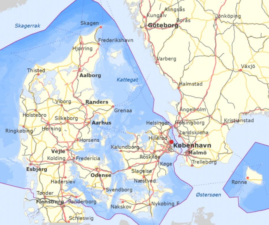 Kortbilag 1 Oversigtskort der viser placeringen af Taarbæk