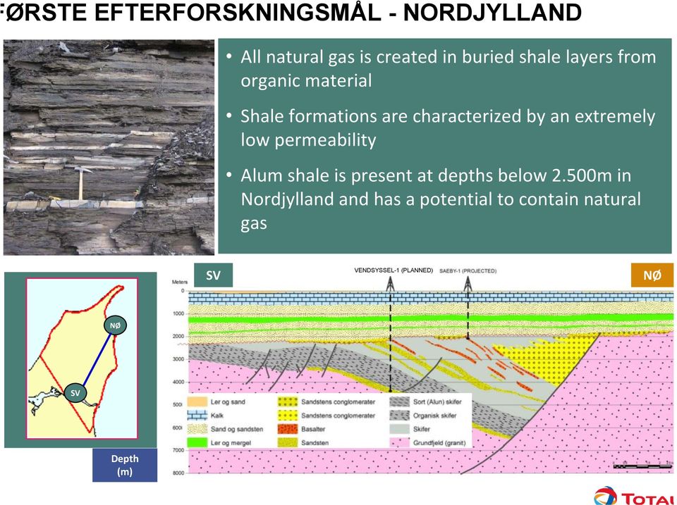 low permeability Alum shale is present at depths below 2.