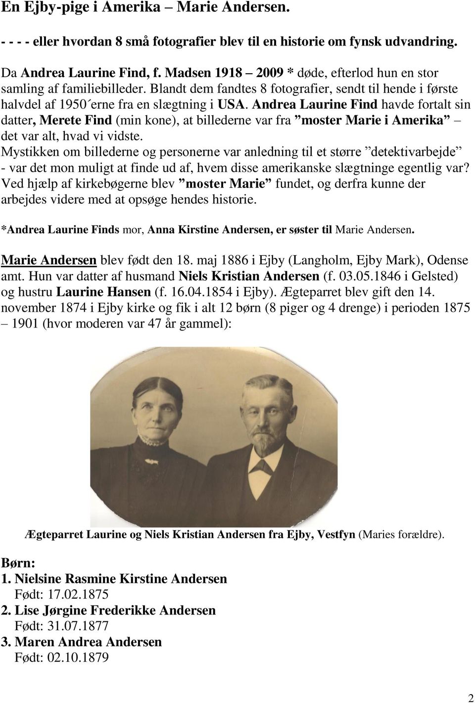 Marie Andersen - en Ejby pige i Amerika. - PDF Free Download