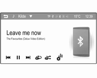 Hvis Bluetooth-udstyret allerede er tilsluttet: Hvis det kræves, så tryk på knappen ;, og vælg derefter skærmknappen Lyd for at åbne den sidst valgte audiohovedmenu.