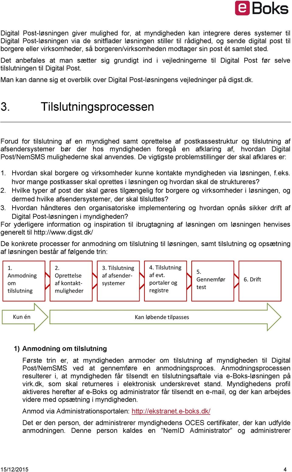 Man kan danne sig et overblik over Digital Post-løsningens vejledninger på digst.dk. 3.