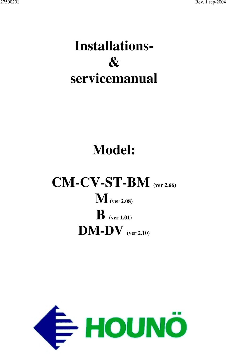 servicemanual Model: