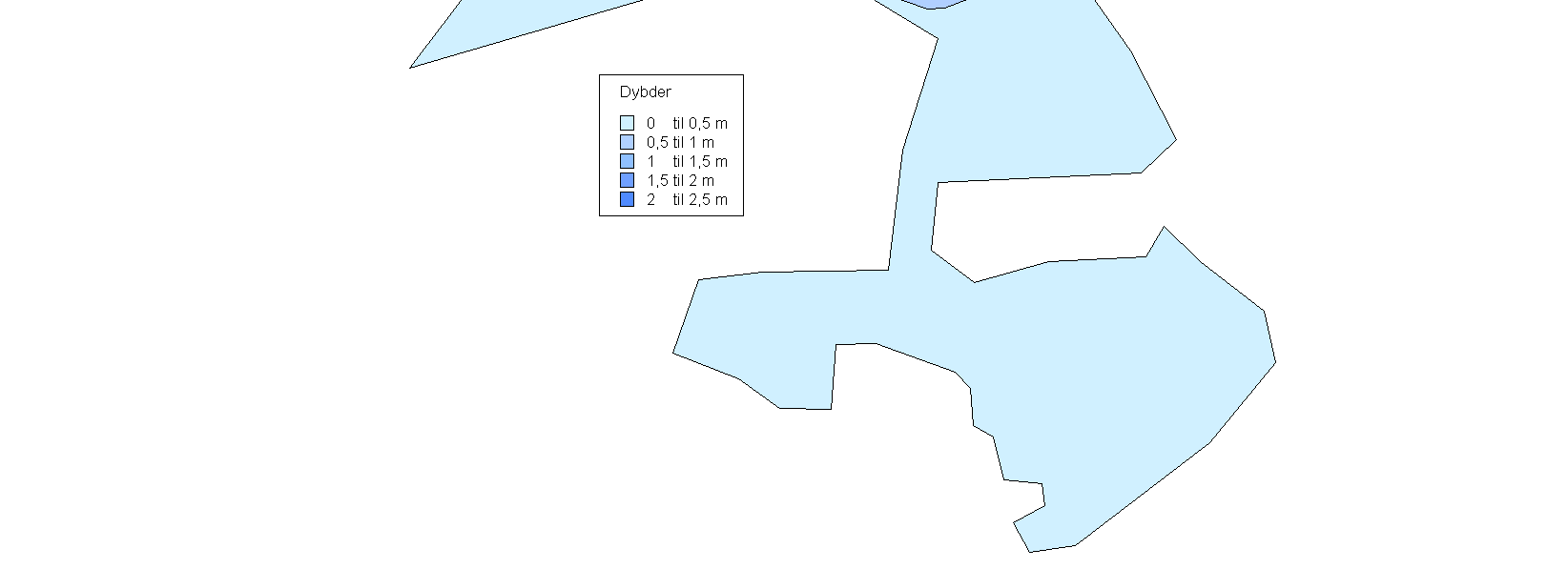 Figur 19. Skåningedam - Dybdekort Søens vigtigste tilløb er Knudemoseløbet, der afvander et stort område syd og vest for Ålsgårde.