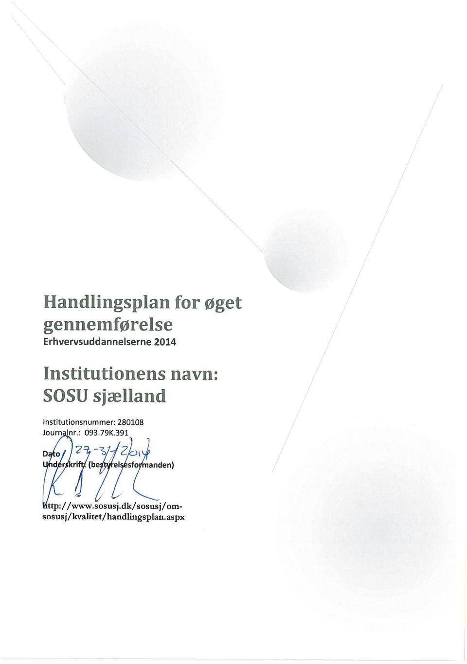 391 Institutionsnummer: 280108 SOSU sjælland