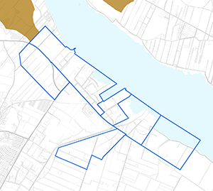 er A-områder (gul) overføres til B-områder (grå) som planlagte områder. Kystnærhedszonens opdeling henholdsvis før og efter udvidelsen. A-områder (gul) og B-områder (grå). Retningslinie 14.2.